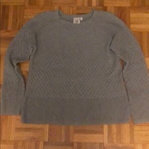 Elk Gray Oversized Cable Sweater